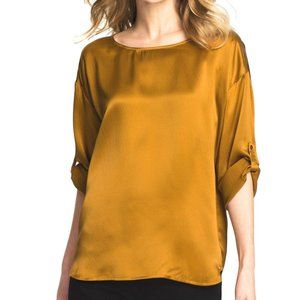 eileen fisher silk tulip sleeve top